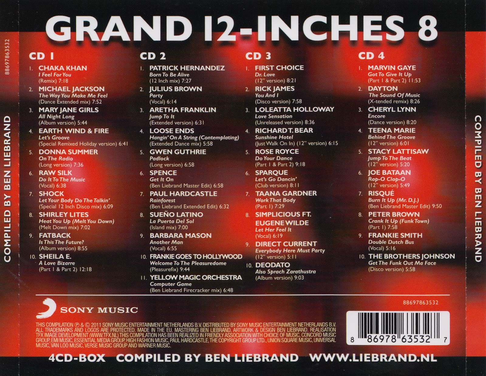 Various artists - Grand Hit collection CD. Cheryl Lynn encore Lyrics. Jan Hammer Grand 12-inches 16 (compiled by Ben Liebrand). Flac 2011