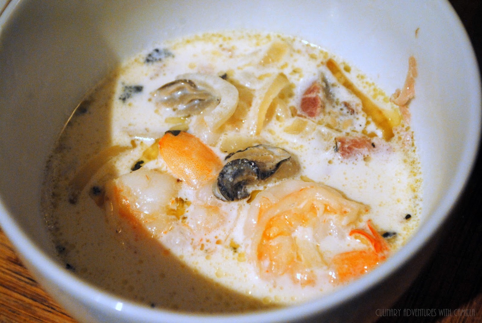 Oyster Stew with Shrimp and Sardines