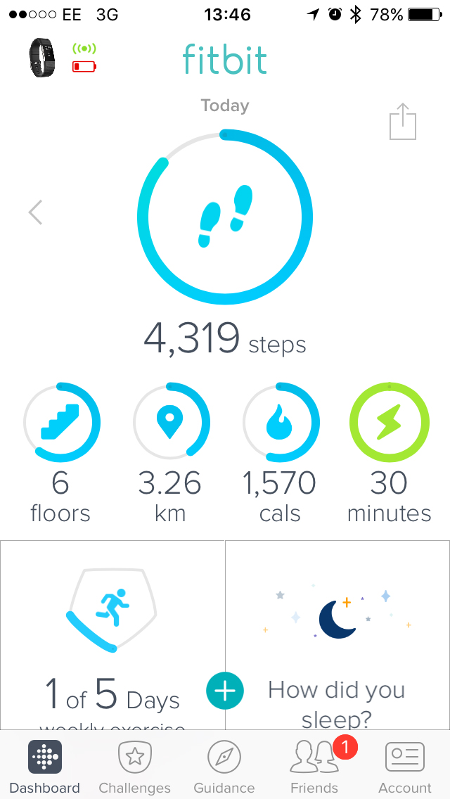 fitbit with step counter