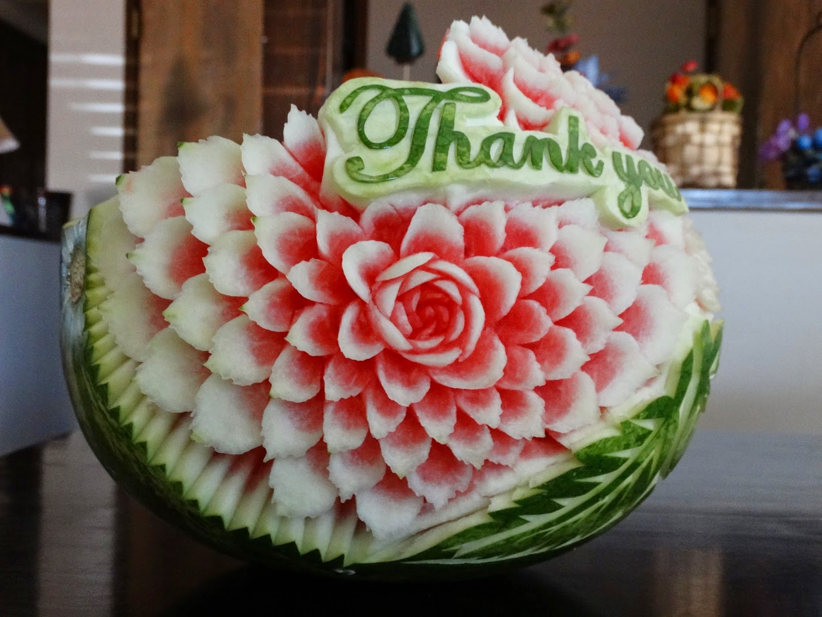 Fruit Art Arrangements Thank you carving.