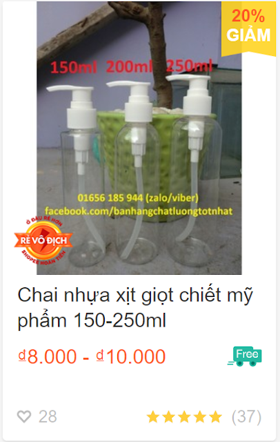 chai nhựa ấn giọt