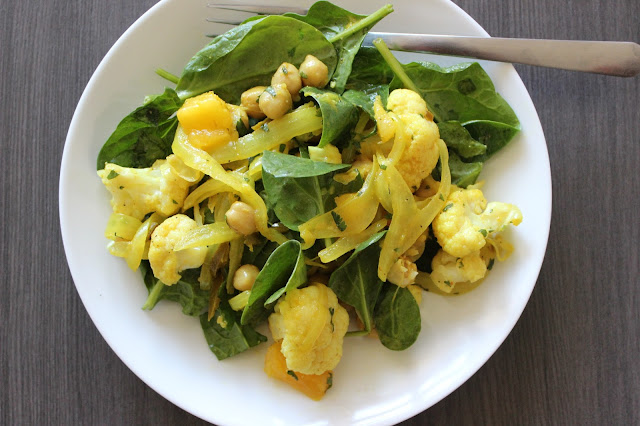 Mango and Curried Chickpea Salad | A Hoppy Medium