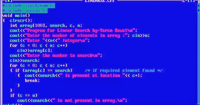 C++ Programming: Linear search in C++
