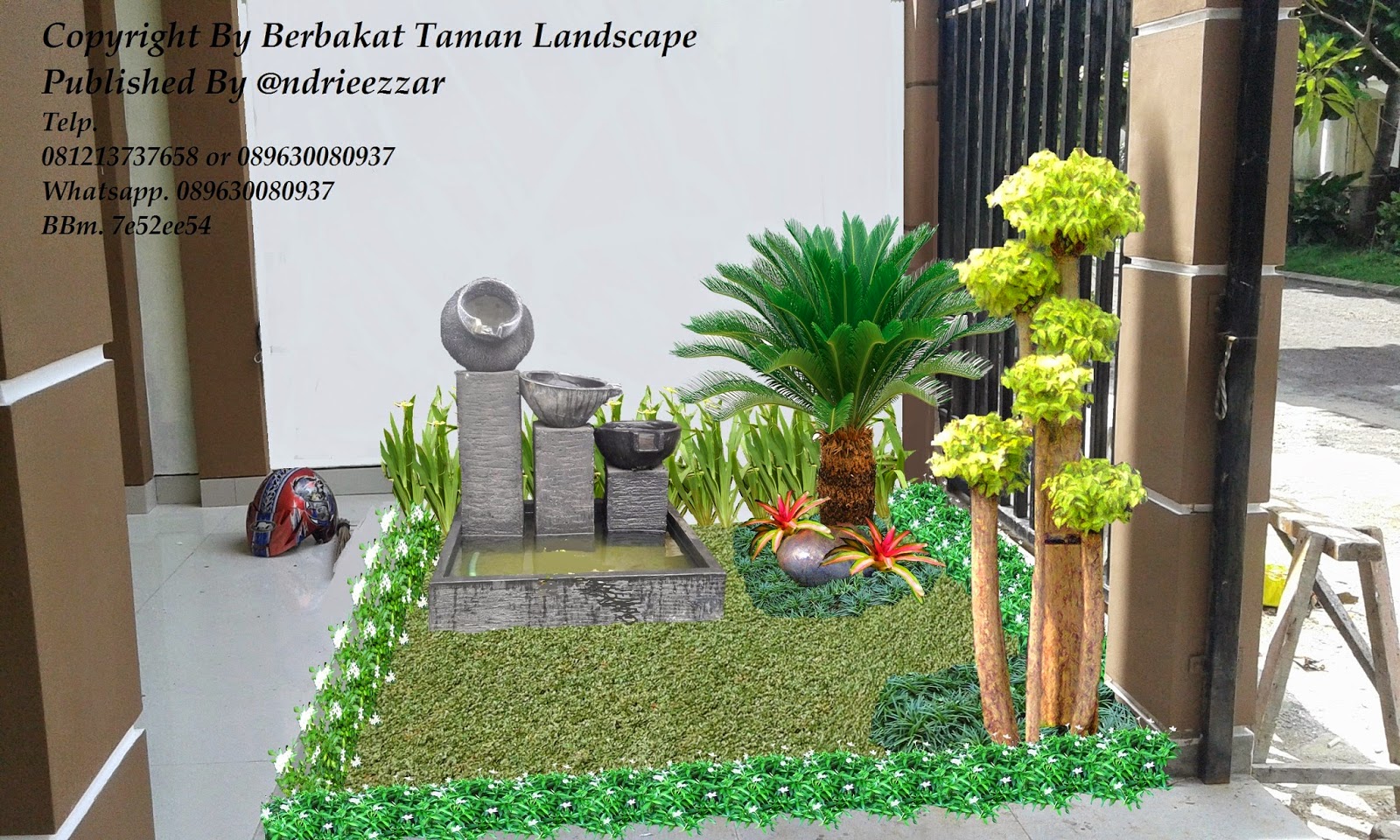 Contoh Desain Taman  Minimalis  Gambar Taman Minimalis  Depan Rumah Dan Indoor Tukang Taman  
