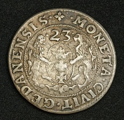 Danzig coins Ort - 1/4 Thaler silver coin of 1623 King Sigismund III