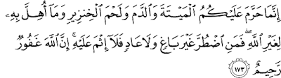 Surat Al-Baqarah Ayat 173