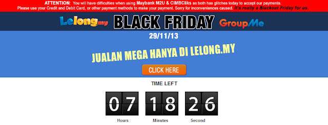 Lelong.my announcement on "Blackout Friday"