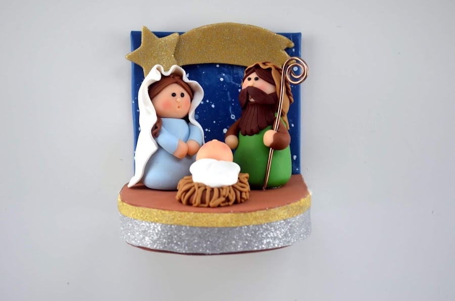 belén arcilla polimérica polymer clay nativity