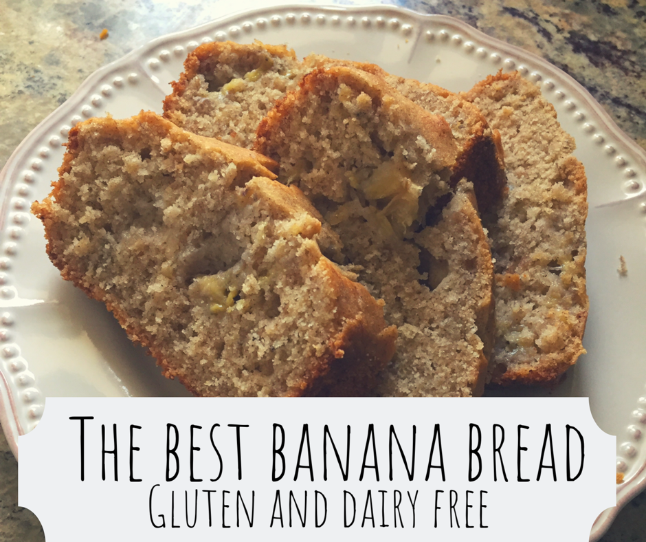 Gluten free, Dairy Free Banana Bread