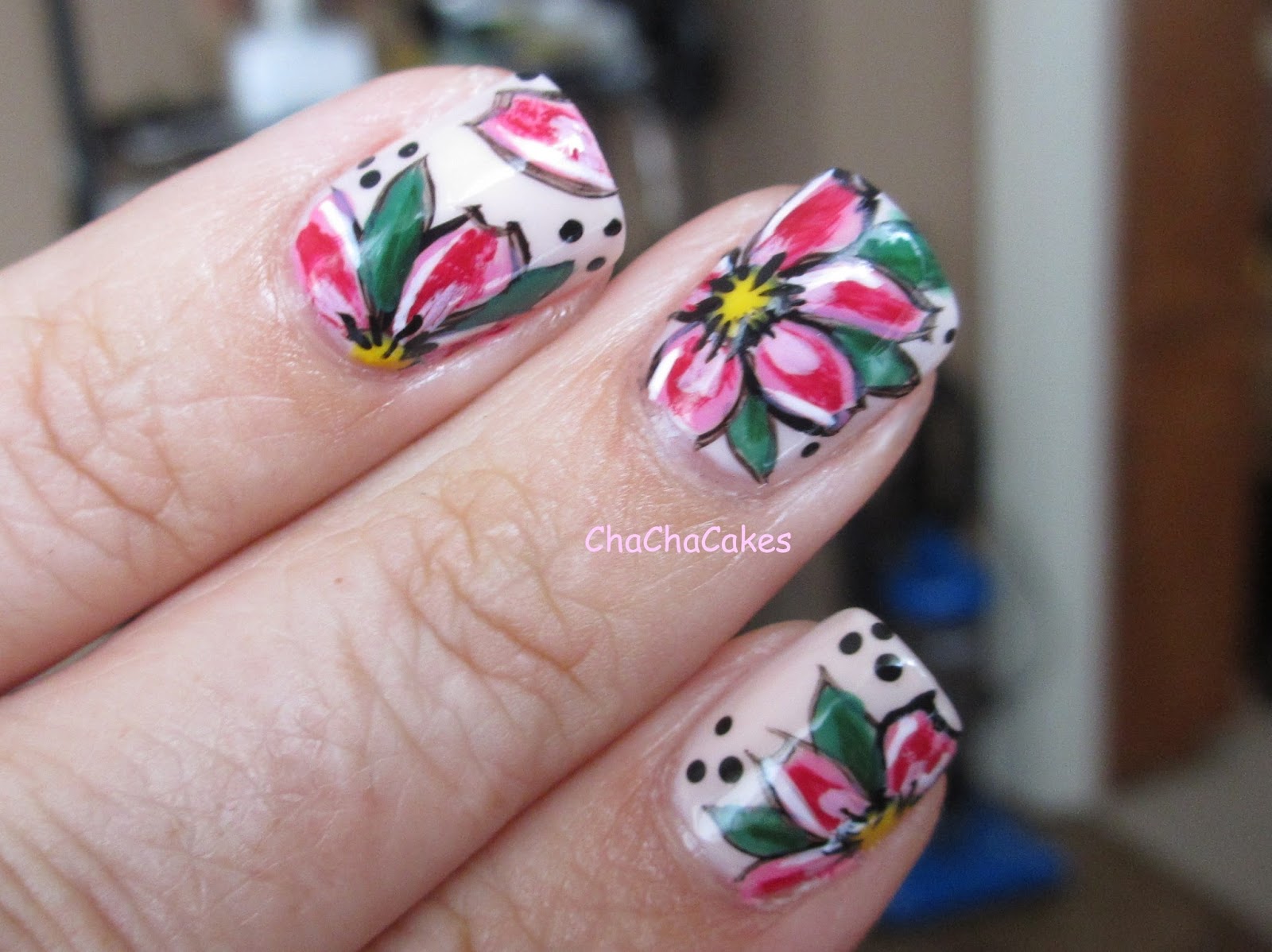 Cha Cha Cakes Nails Day 14 in the 31 Day Nail Art Challenge