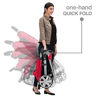 Britax B-Agile 35 stroller's one-hand quick fold