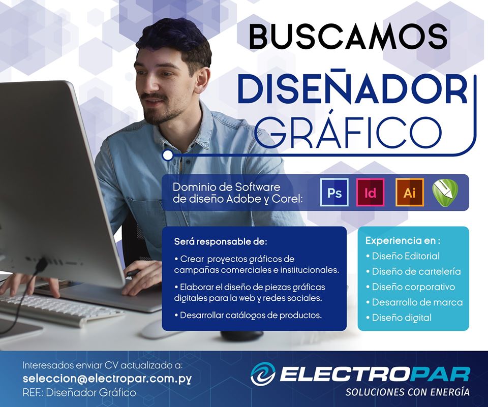 ELECTROPAR BUSCA DISEÑADOR GRÁFICO BOLSA DE PARAGUAY EMPLEOS