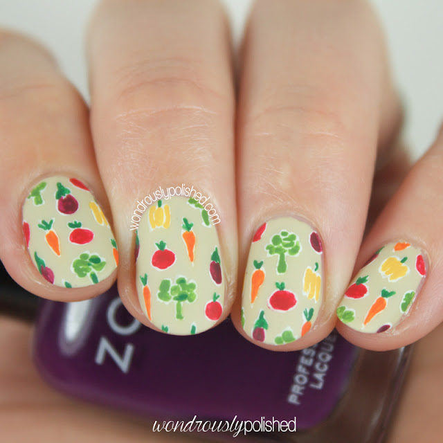 vegetable nail art