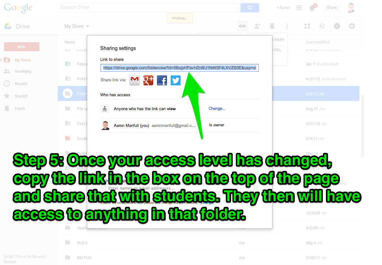 How to share a google drive folder with someone - lahacom