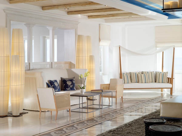 Living Room Architecture Mykonos Grand Hotel