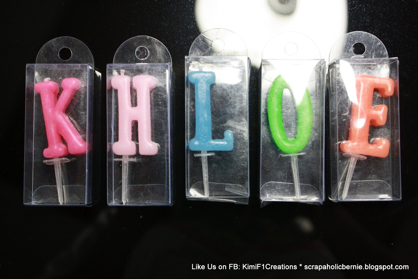 F1 Digital Scrapaholic Cute Letter Candles