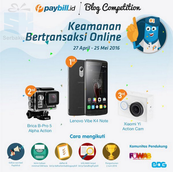 Kontes Blog Paybill Berhadiah Lenovo VIBE K4 Note & 2 Action Cam Kontes Blog Paybill Berhadiah Lenovo VIBE K4 Note & 2 Action Cam