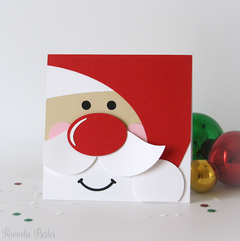 Cute Santa square Christmas card