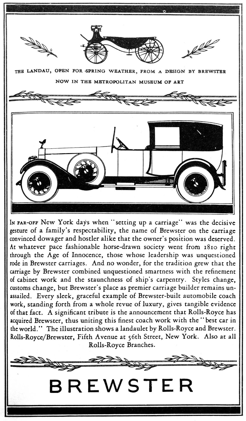 Progress is fine, but it's gone on for too long. Brewster Car Bodies