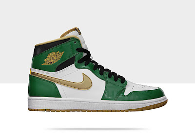 Air Jordan 1 Retro High OG Men's Shoe Green/Gold, Style - Color # 555088-315