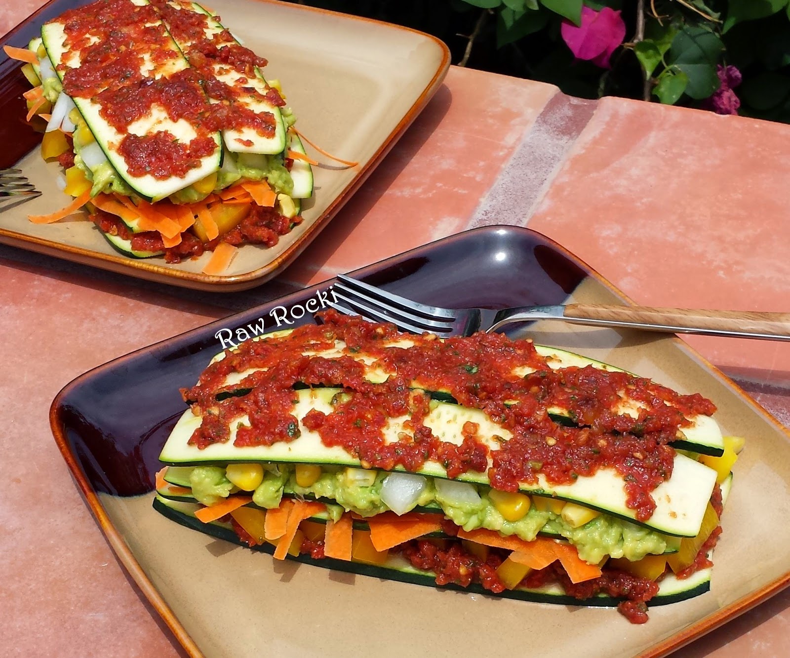 Raw Vegan Recipes by Rocki Raw Vegan Veggie Lasagna Stack