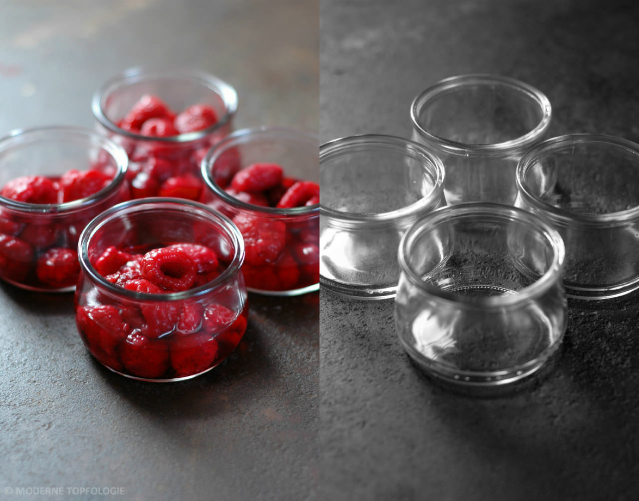 Crème brûlée mit Himbeeren à la Méthode sous vide pour pauvres ...