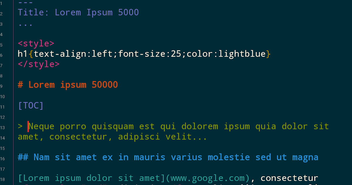 Syntax Highlight in Epsilon Notes