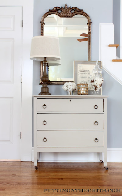 Benjamin Moore Plymouth Rock Aka Valley Forge Tan Postcards From Small Dresser Painted In Benjamin Moore Plymouth Rock Paintedfurniture Plymouthrock Valleyforgetan