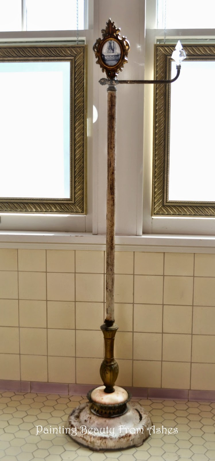 Painting Beauty From Ashes Vintage Floor Lamp to Towel Holder