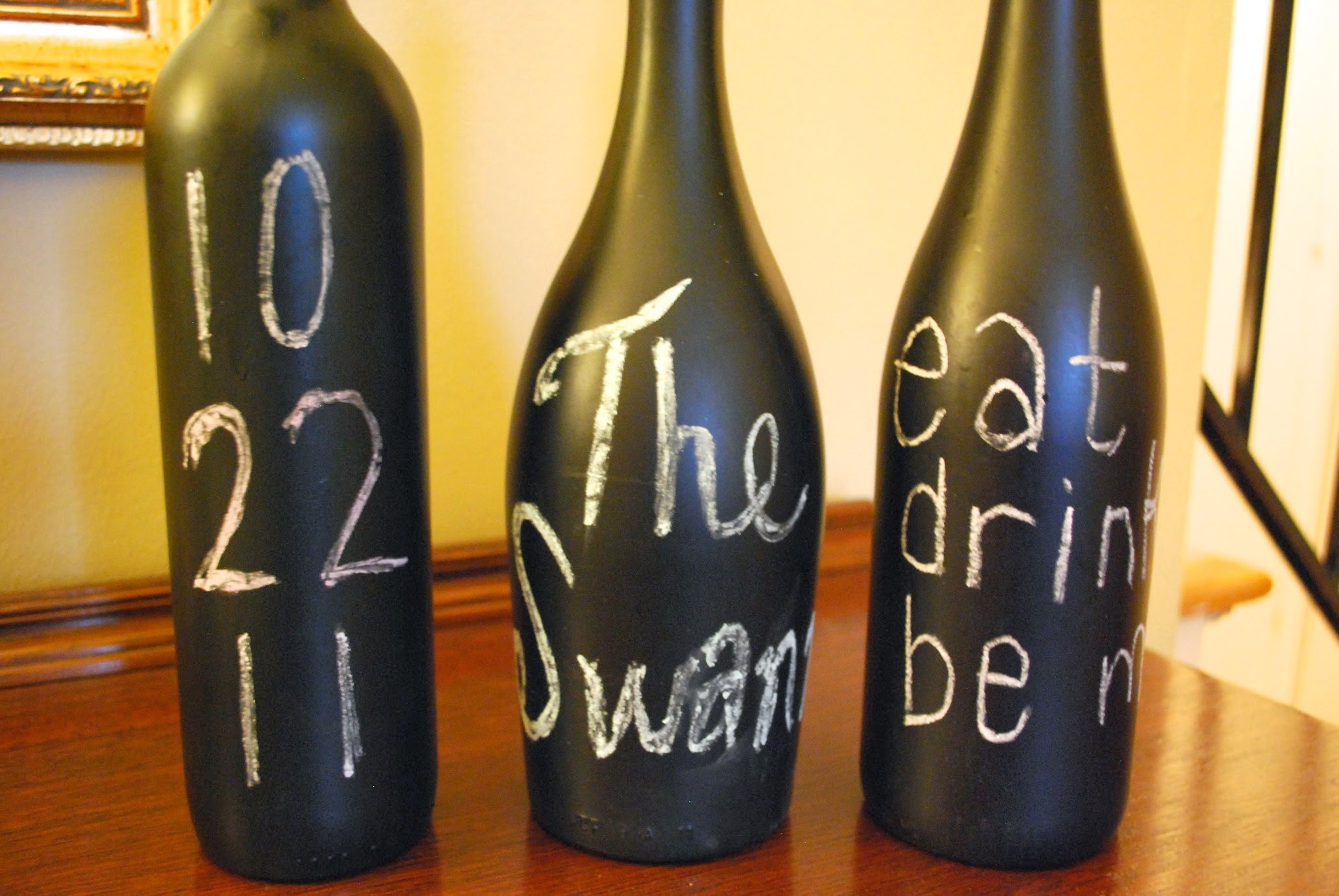 DIY Chalkboard Painted Wine Bottles Bevy Richmond
