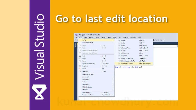 Visual Studio Productivity Tips: How to quickly navigate to last edit location