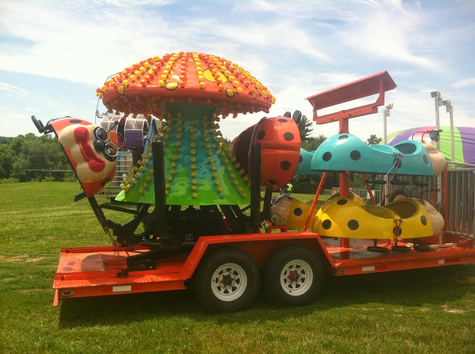 Carnival Chasing Snyders Amusements setting up the Middletown Volunteer Fire Company Carnival