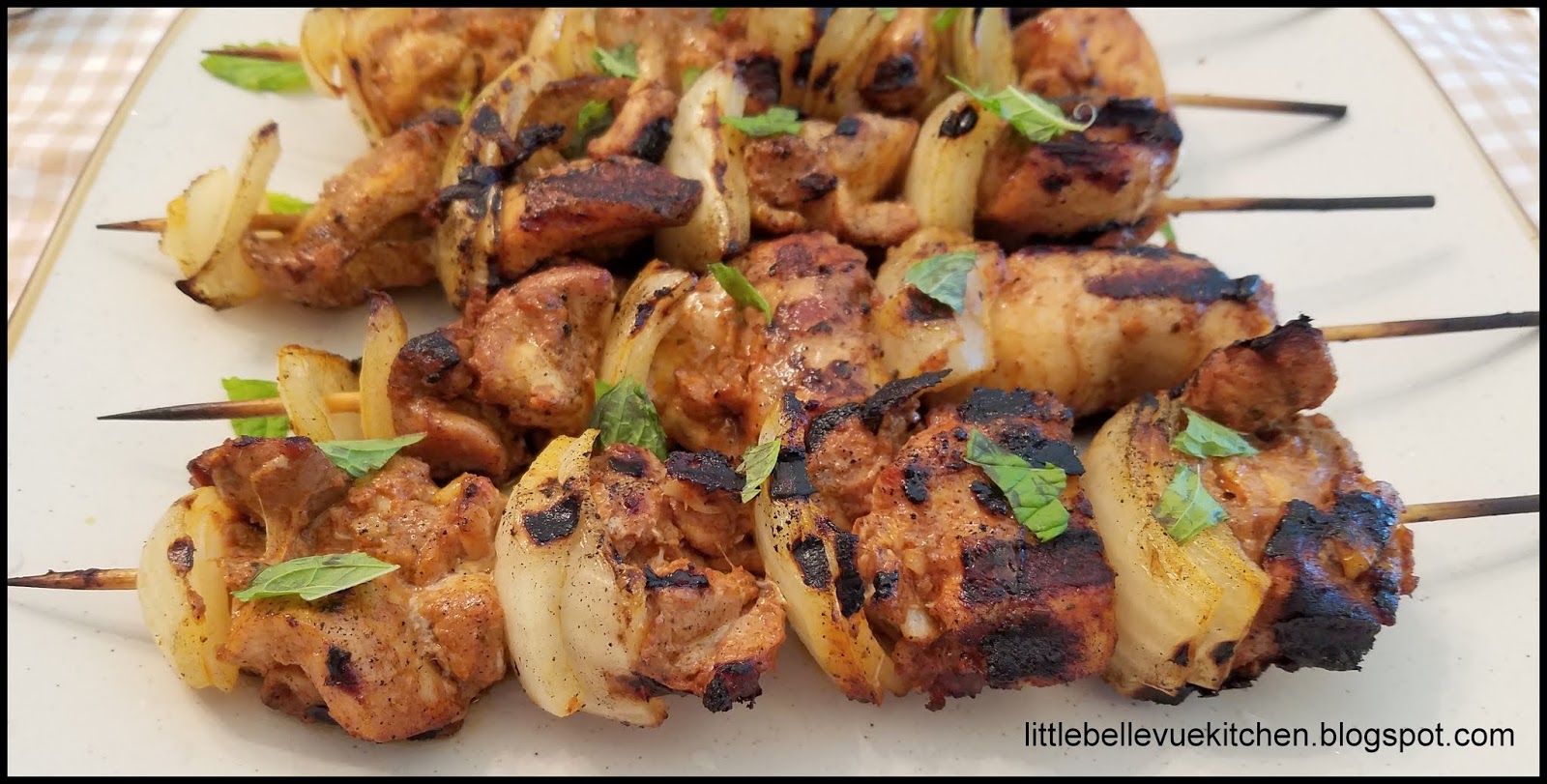 Little Bellevue Kitchen Tomato Grilled Moroccan Chicken Skewers with