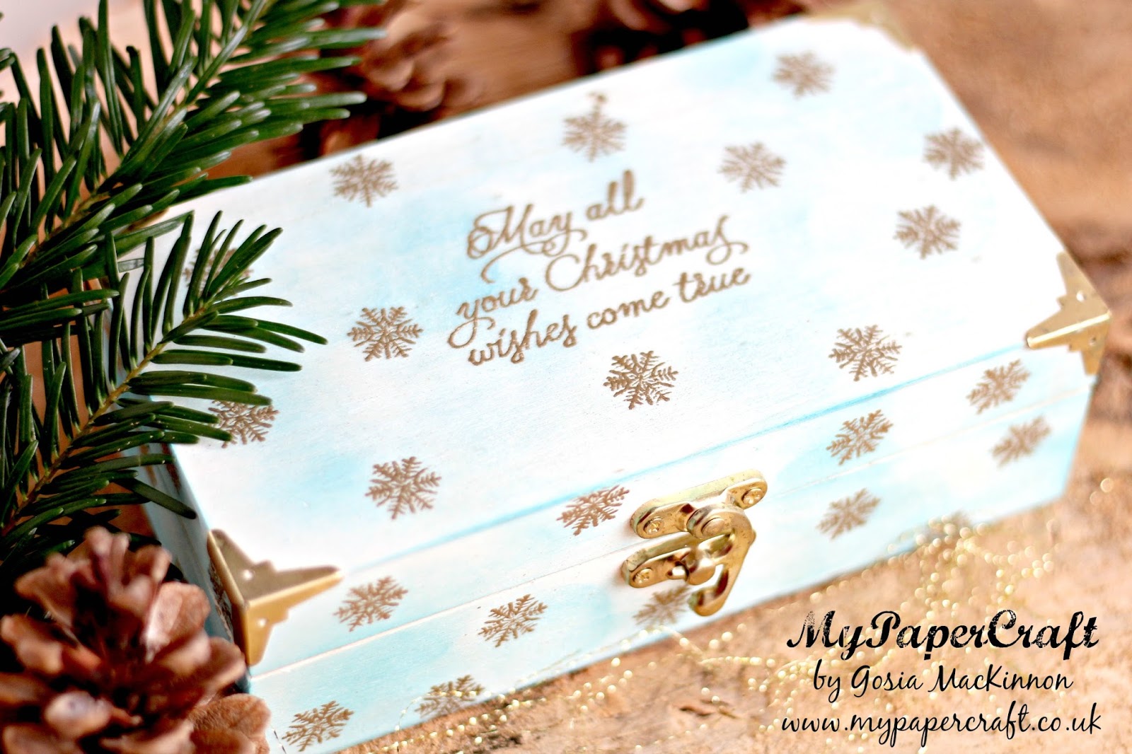 HOW TO DECORATE A WOODEN BOX USING HIT EMBOSS TOOLS FROM STAMPIN' UP
