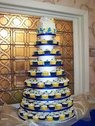 yellow cakes royal cake shower cupcake cupcakes themed weddings navy buttons tower showers graduation licious gold theme bridal birthday orange