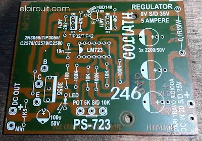 PCB Layout Adjustable power supply LM723