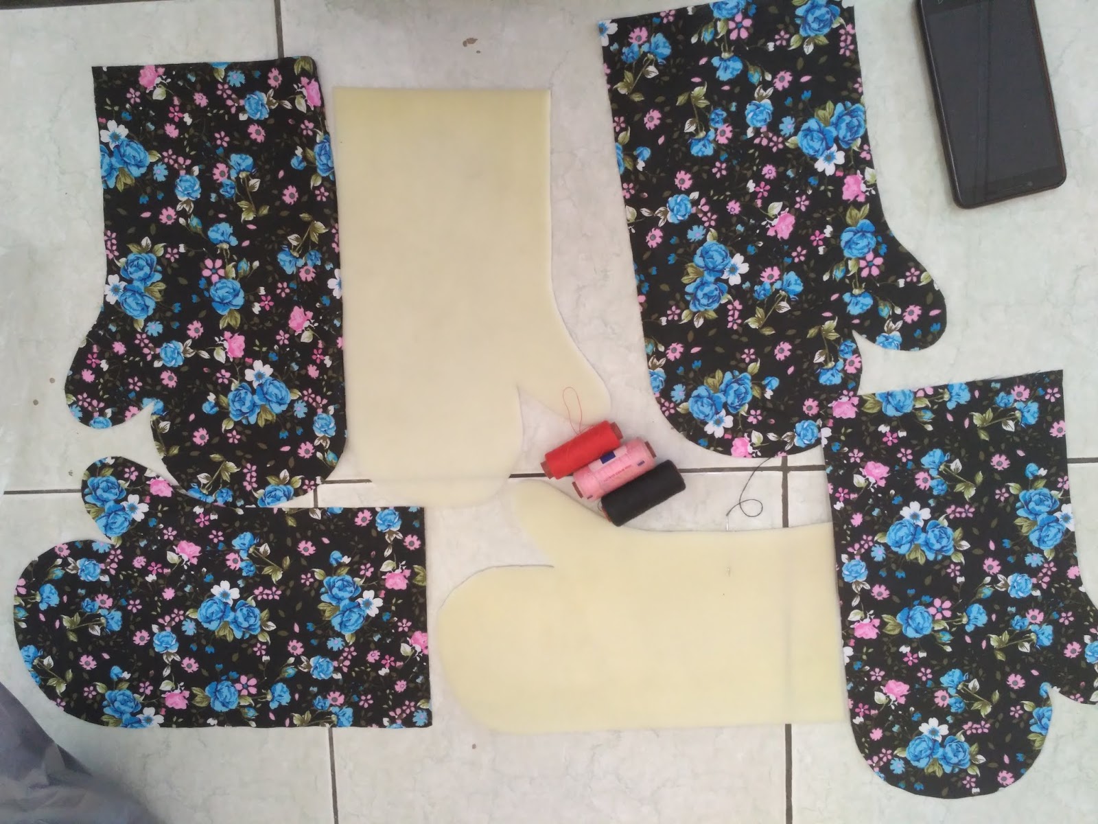 Cara pembuatan sarung tangan oven