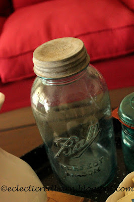 Eclectic Red Barn:  Mason jars are part of farmhouse decor
