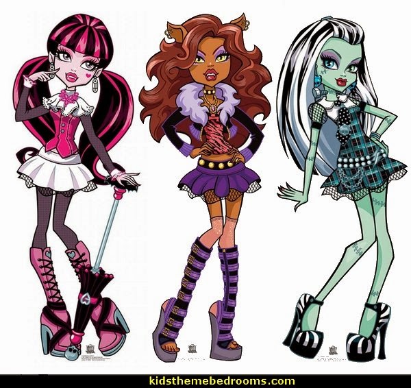 Monster High - Draculaura-Frankie Stein-Clawdeen Wolf-Monster High bedroom decorations