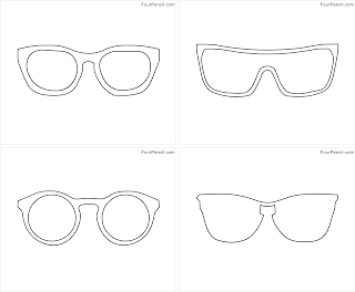 Four Coloring: Free printable Sunglass coloring pages for kids