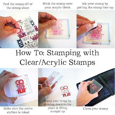 stamps clear acrylic use stamp ink