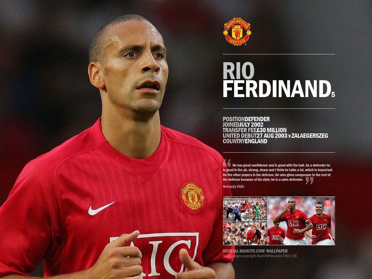 star sport RIO FERDINAND BIOGRAPHY