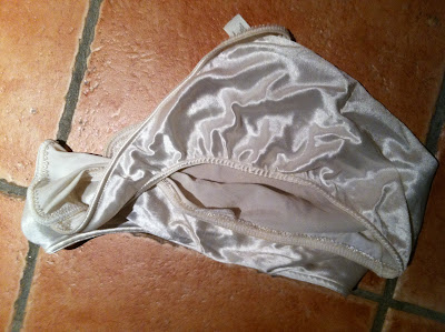 Dead Panties: White Satin Bikini