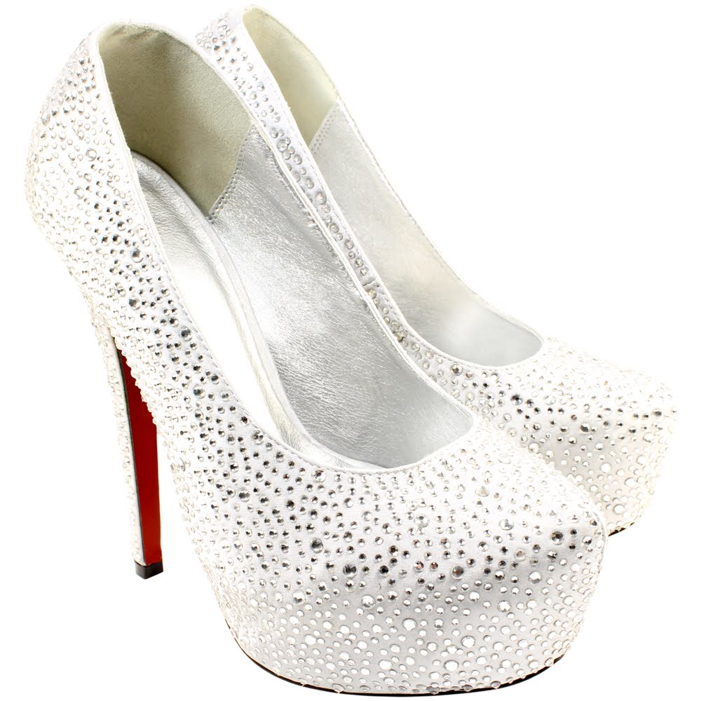 diamante satin shoes