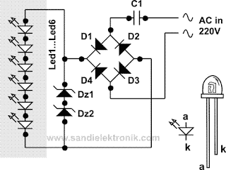 LED 220V schematic