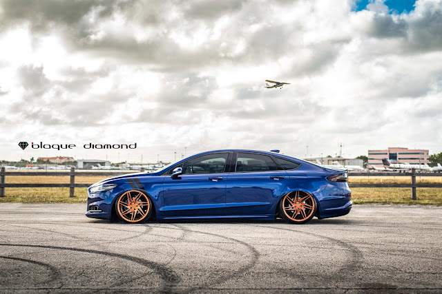 2014 Ford Fusion fitted with 20 inch BD1’s in Trans Copper - Blaque Diamond Wheels