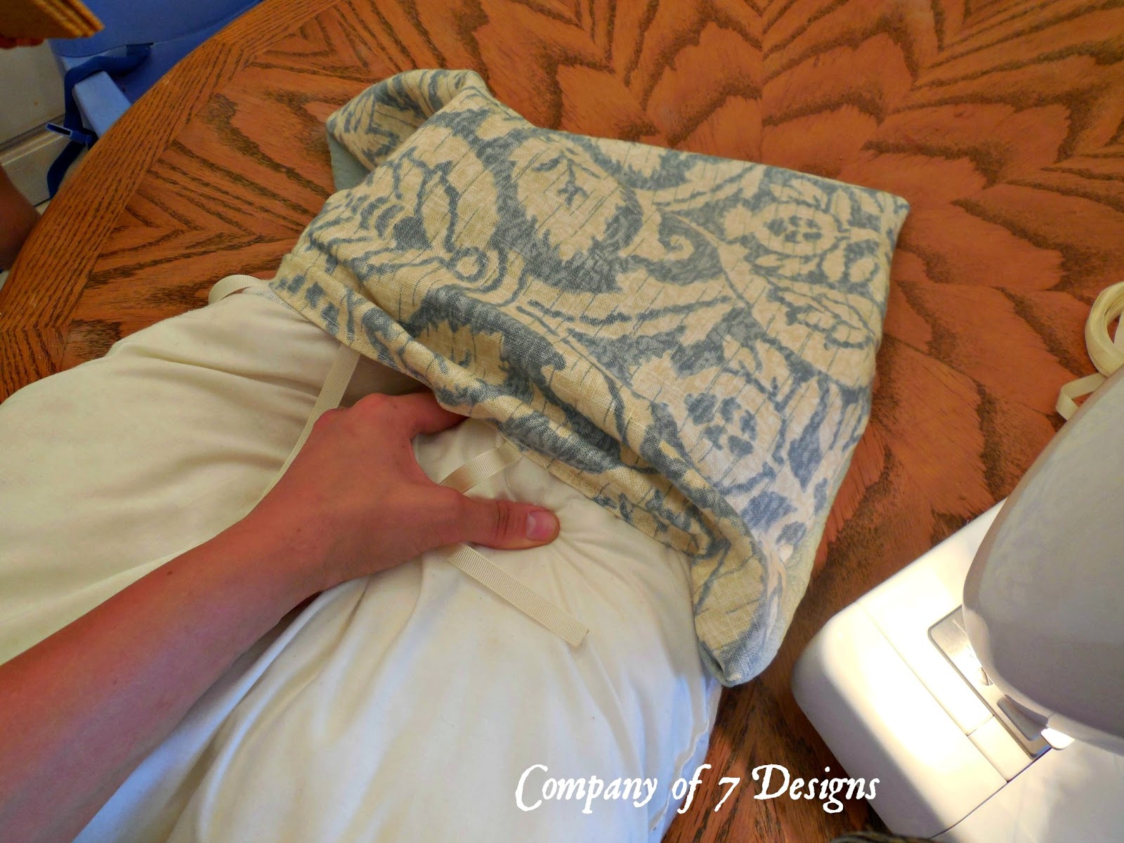 Company of 7 Designs Easy NO ZIPPER Slipcover Pillows Tutorial