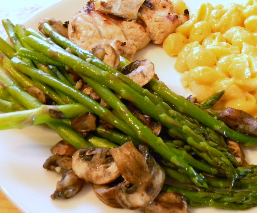 The Swervin' Ervins The Candid Cook Grilled Asparagus and Mushrooms