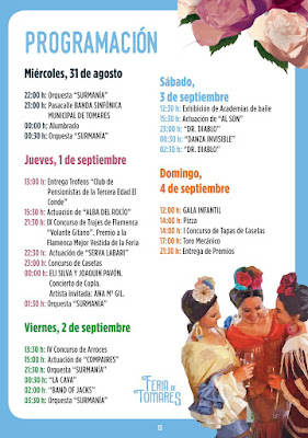 PROGRAMA DE LA FERIA DE TOMARES 2016