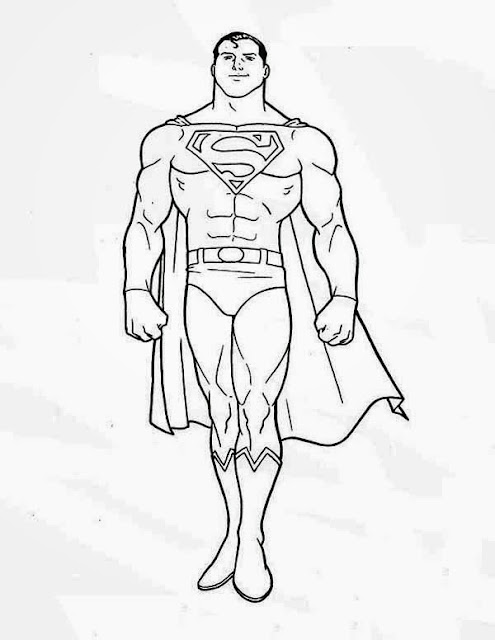 Superman Derwing Colour Drawing HD Wallpaper